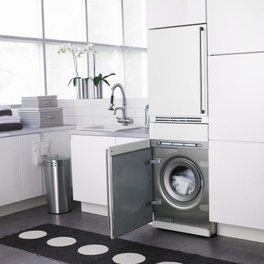 Asko stacked fully integrated laundry appliances