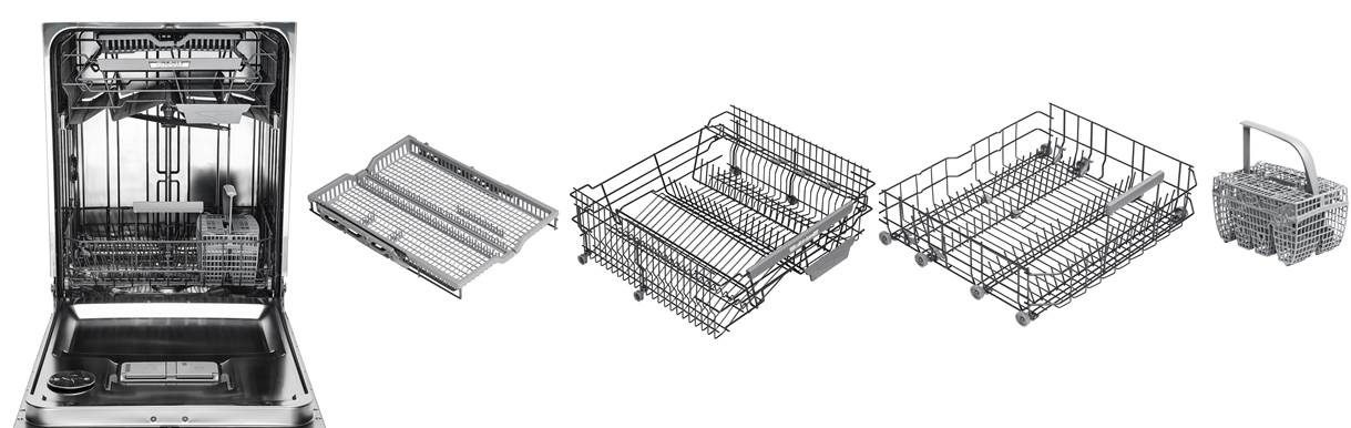 Asko series 6 dishwasher premium baskets with flexitray