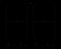 HI1655G 60 cm, 2 Bridge Induction Cooktop